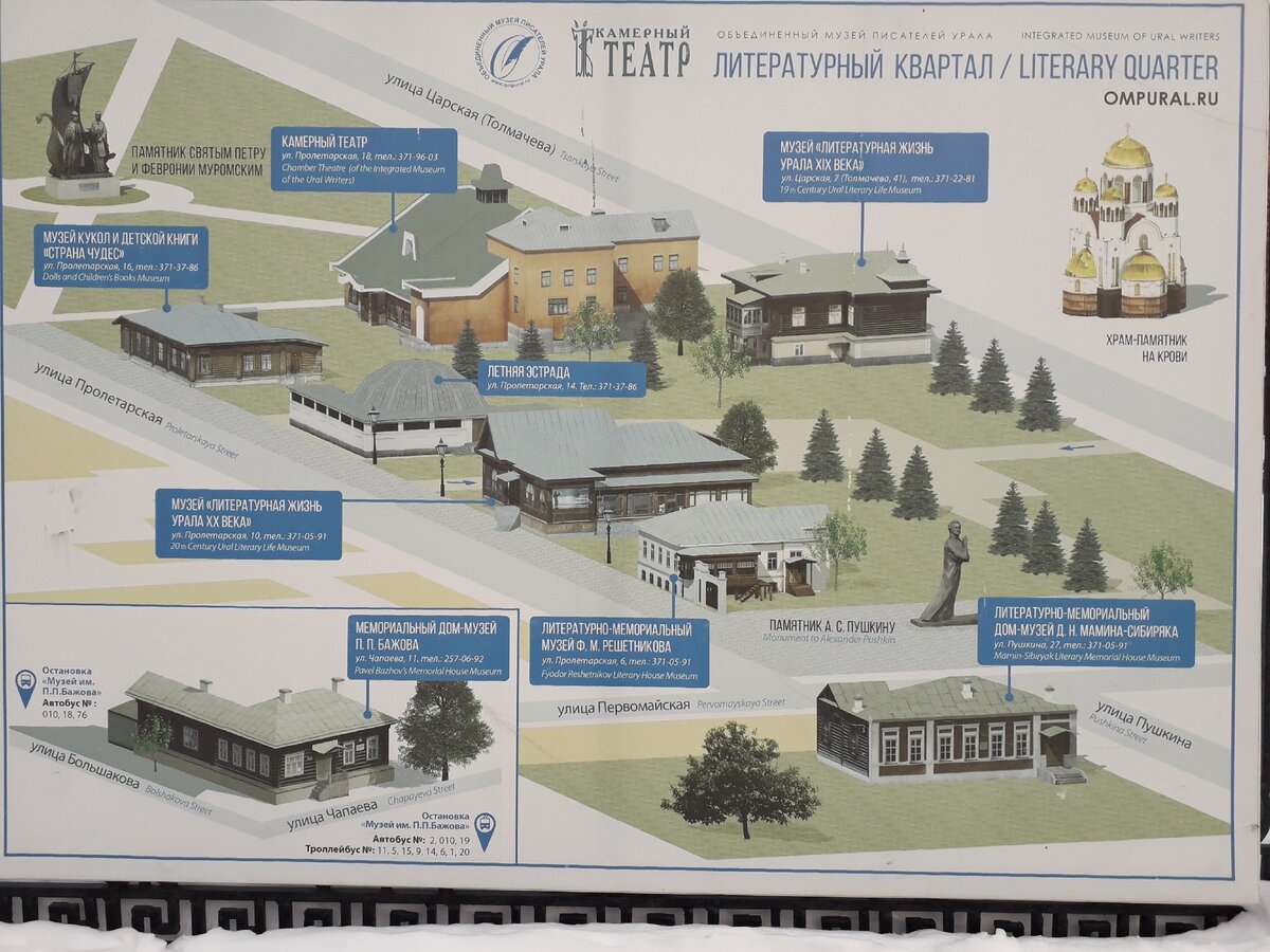 В Объединённый музей входит и музей Бажова, но он находится не в Литературном квартале. Фото автора.
