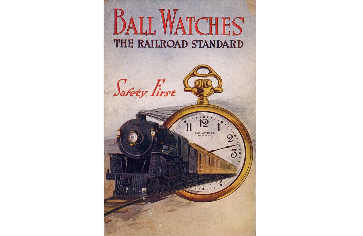 Рекламный постер часового производителя Ball 