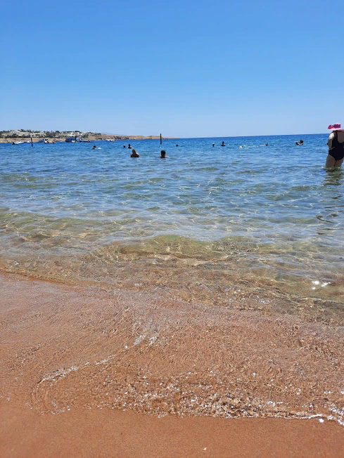 Заход в море.