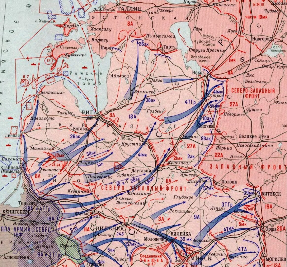 Карта 22 июня 1941 года