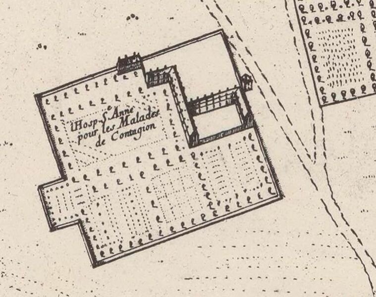 Госпиталь по плану Жувена де Рошфора, 1672 год