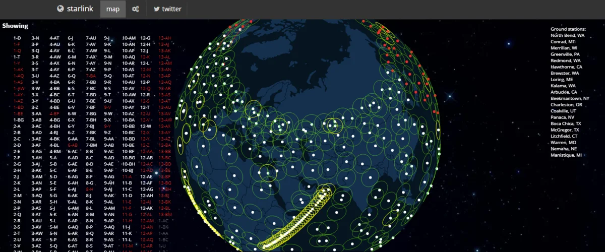Карта спутников интернета. Спутниковая группировка Старлинк. Группировка спутников Starlink. Старлинк зона покрытия спутника. Расположение спутников Старлинк.