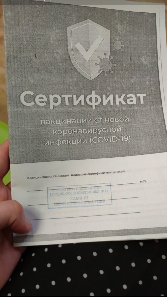 Вот так выглядит сертификат