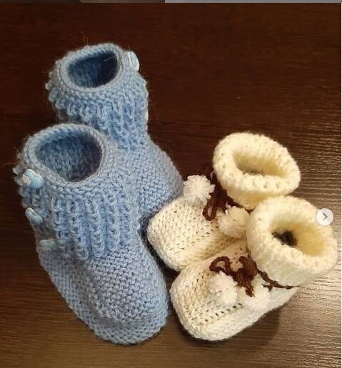 Вяжем обувь для малышей. Оригинальные модели : Букерель К : - Troyka Online
