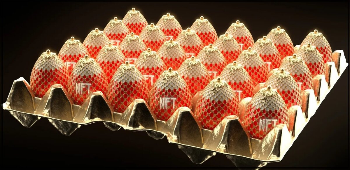 NFT яйца Ильича, созданные совместно с медиахудожником и основателем художественной группы Instigators Денисом Давыдовым и агентством Peppermint