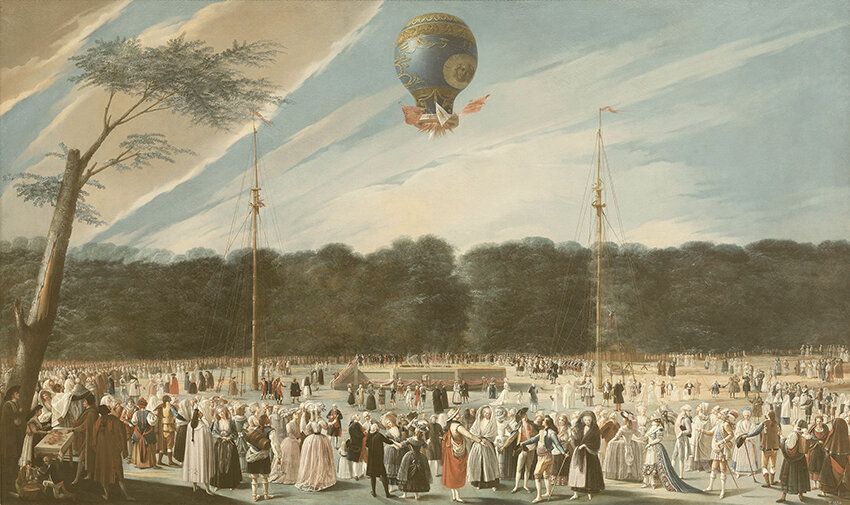 Полет воздушного шара братьев Монголфье 