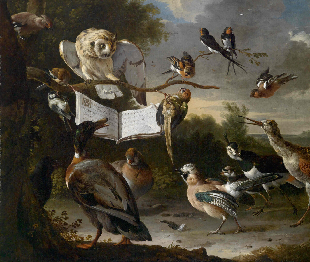 Мельхиор де Хондекутер. Птичий концерт (1670)
