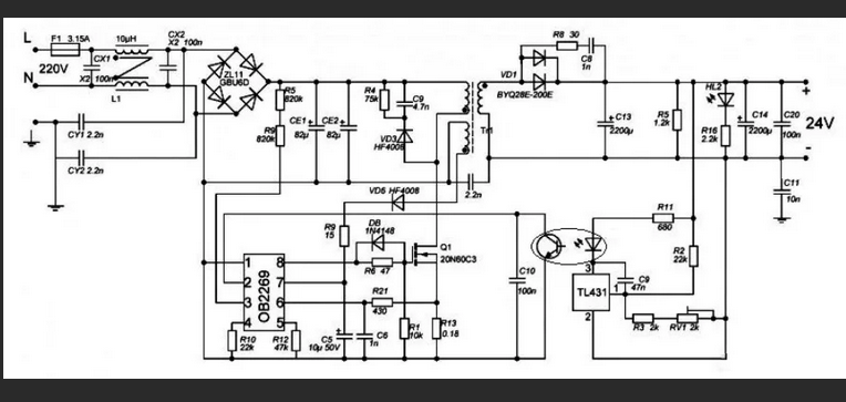 Форум РадиоКот :: Просмотр темы - Внешний БП от неттопа 12V/5A на OB2269