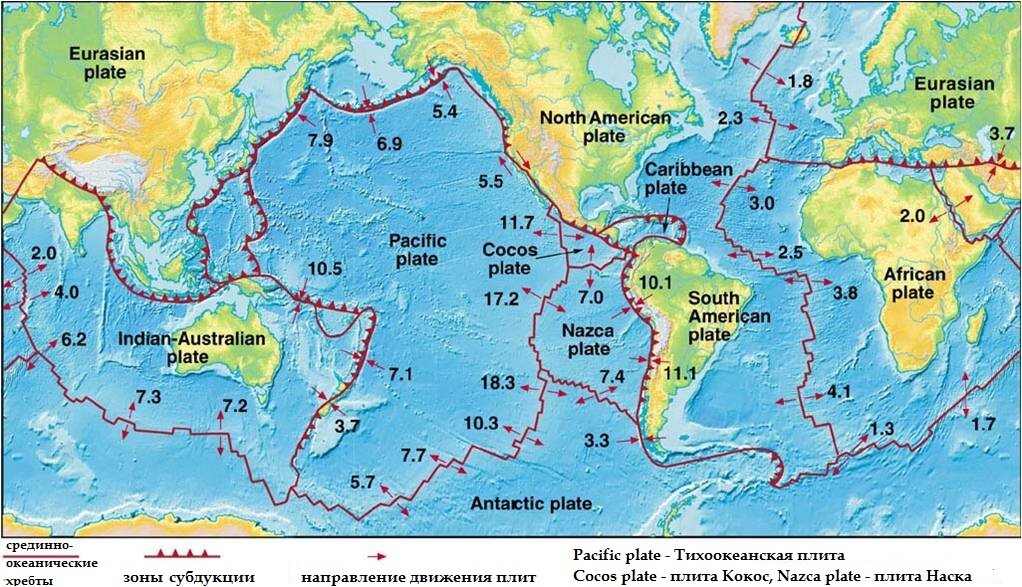 Тектонические плиты сша. Границы литосферных плит Тихого океана. Движение литосферных плит тихий океан. Движение литосферных плит в индийском океане. Тихоокеанская плита литосферные плиты.