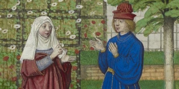 Миниатюра из французского манускрипта Roman de la Rose, 1320–1340 годы. Изображение: British Library / Public Domain📷

