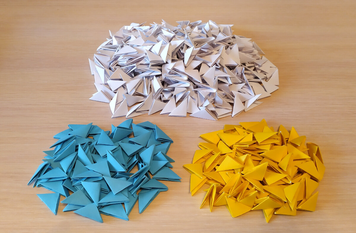 Модульное оригами. Дракон с тремя головами. Мастер-класс