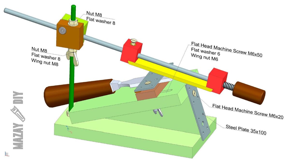 Точильный станок для ножей. 3D-модель и чертежи