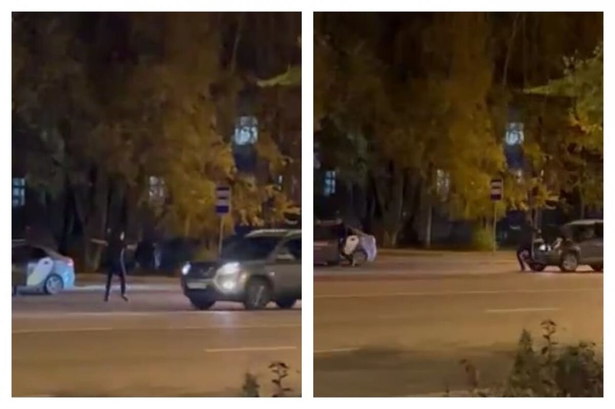    В Тюмени пьяный молодой человек бросался под колеса автомобилей