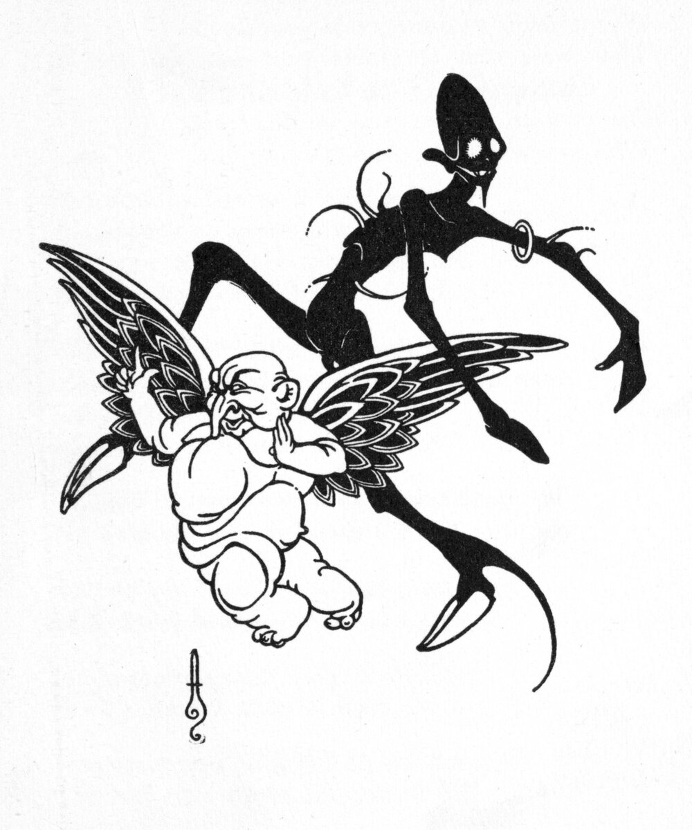 «Эксперт по эффективности». Илл. из альбома “Гирлянда гробовщика", изд-во Alfred A. Knopf, Нью-Йорк, 1922