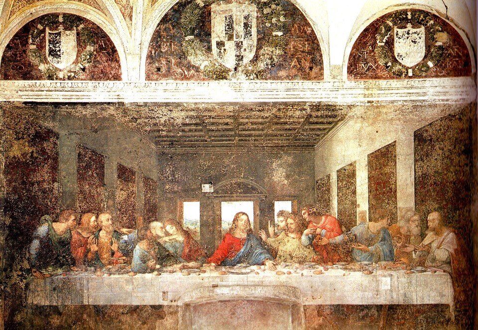 Время тайной вечери. Леонардо да Винчи «Тайная вечеря» 1495–1498.. Леонардо Давинчи Тайная вечеря. Леонардо да Винчи nfqyf` dtxthf. Фреска Тайная вечеря Леонардо да Винчи.