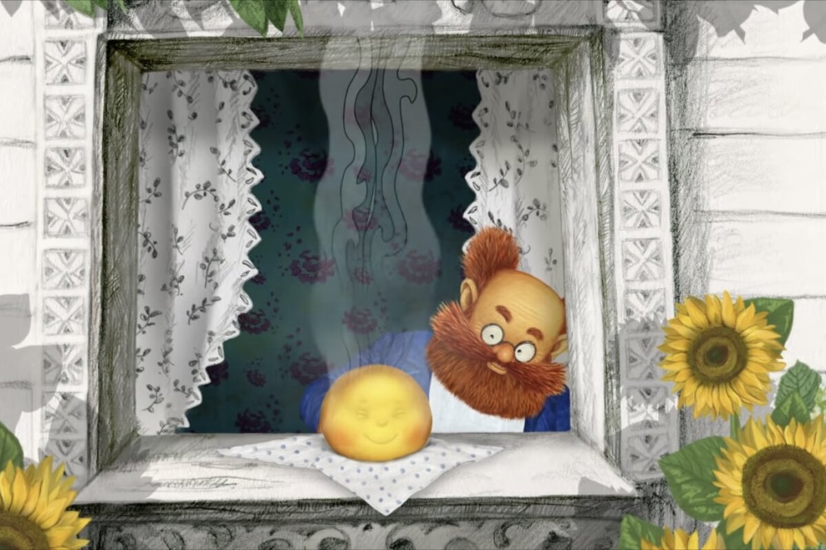 Кадр из мультфильма "Колобок". Взято из открытых источников. Дед. Простой и непростой персонаж.