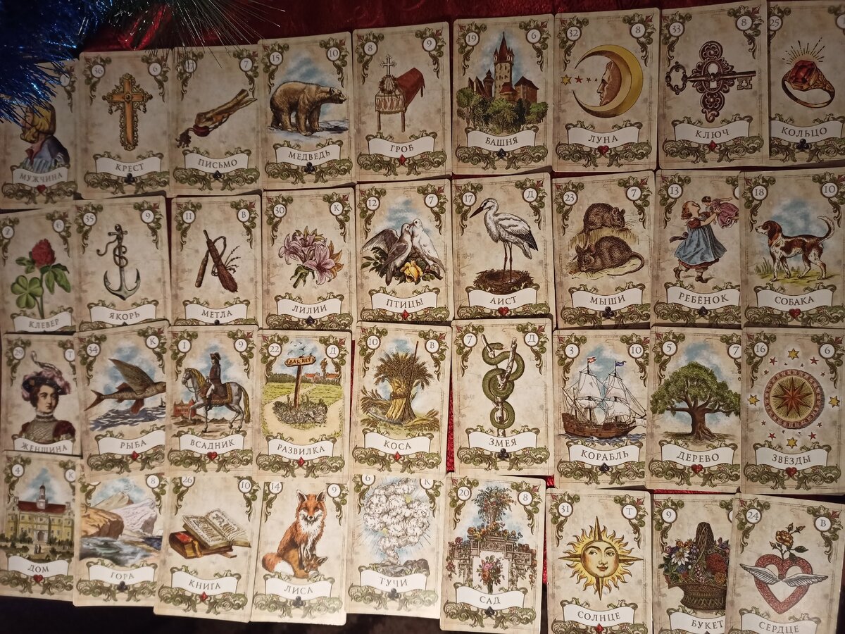 Фотография общего расклада. Листайте вправо, чтобы просмотреть все нюансы карт