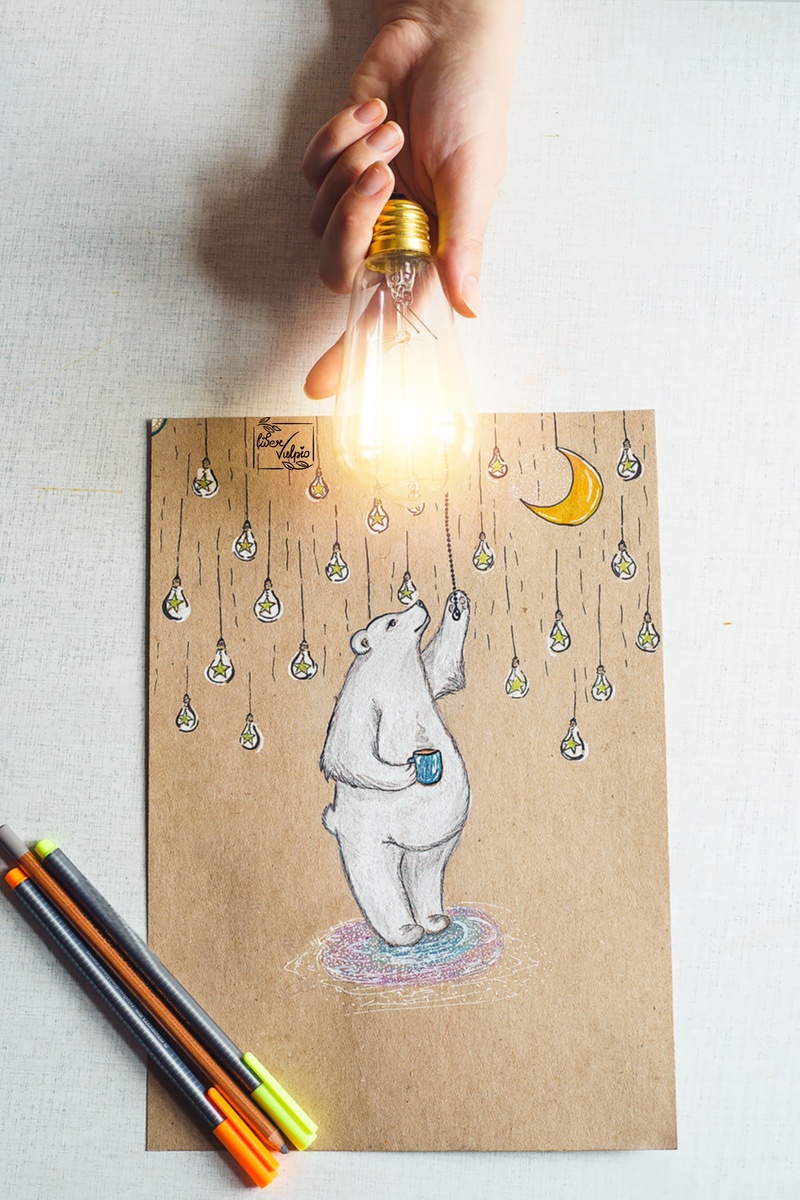 Лонга-белый ламповый мишка