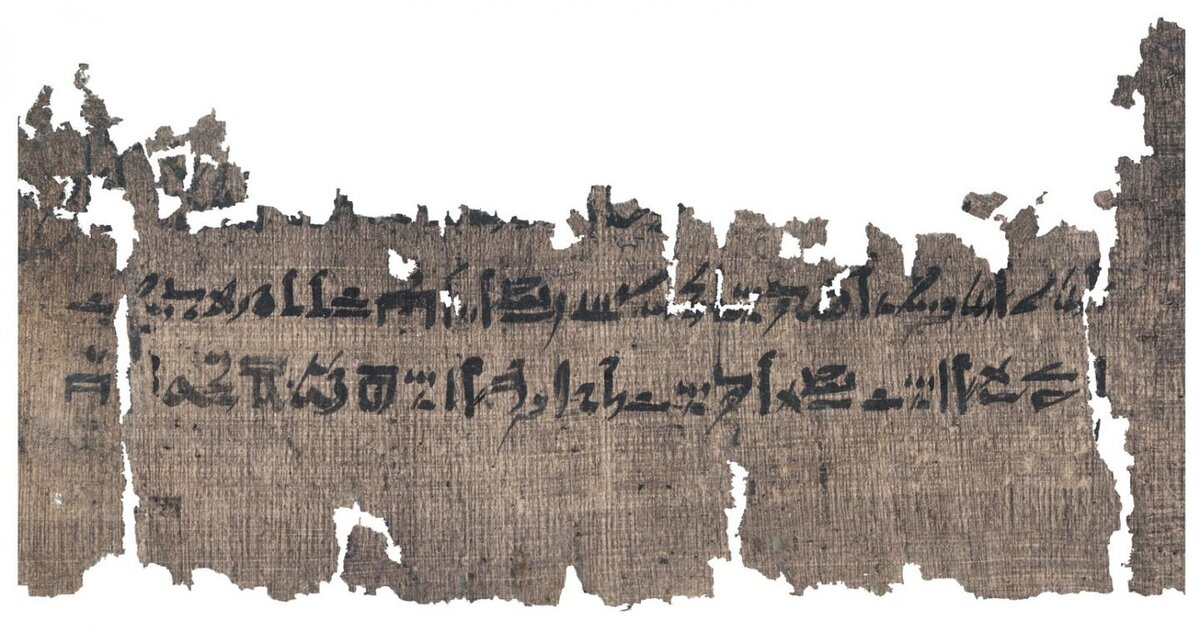 Часть древнего папируса. Фото The Papyrus Carlsberg Collection, University of Copenhagen.