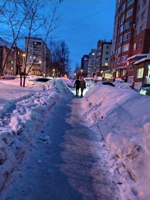 Этой дорогой я ходила на работу каждое утро. Утро прошлой зимы.