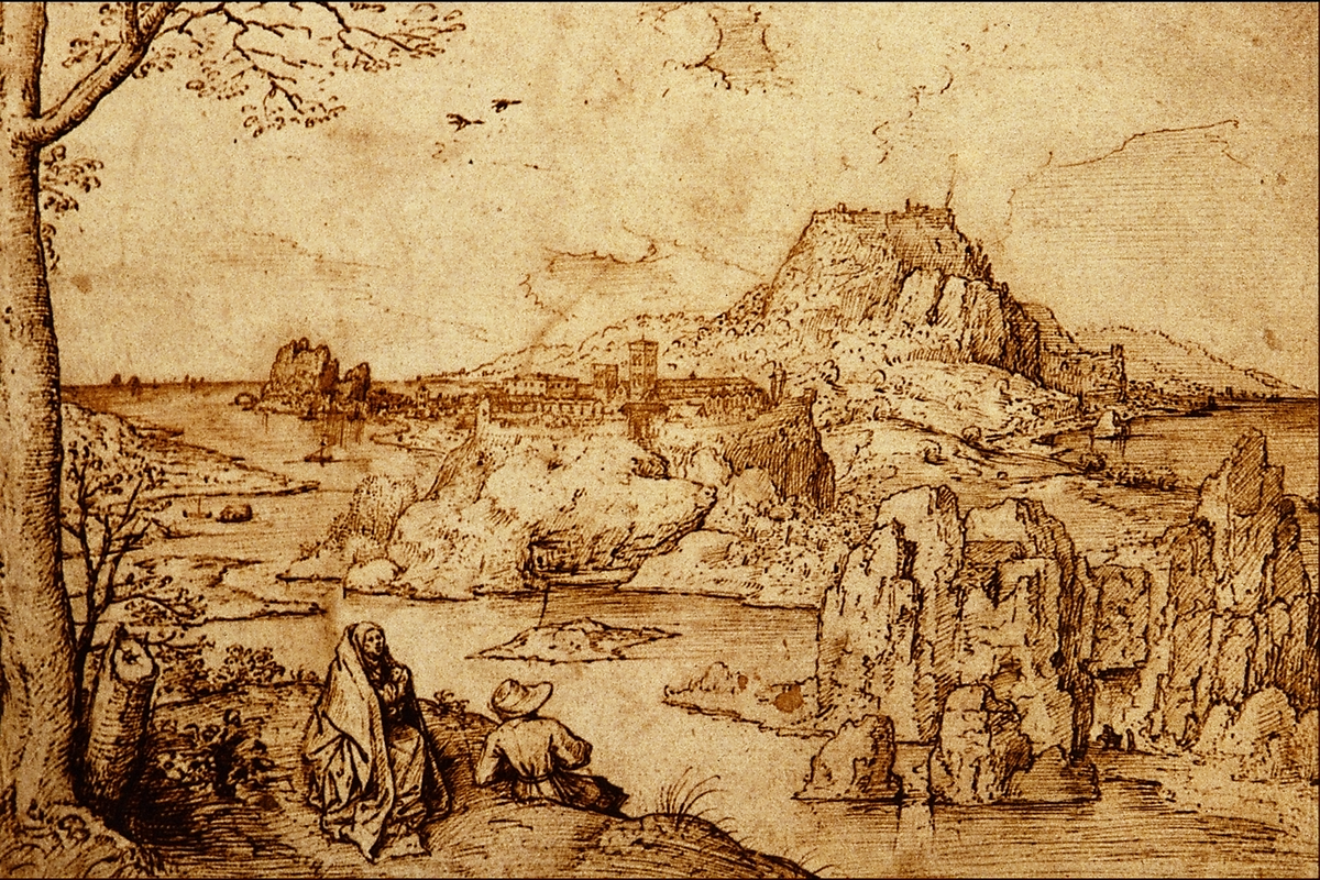 Тосканский пейзаж Леонардо да Винчи