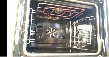 Gif анимация: Лист ПВХ в печи.