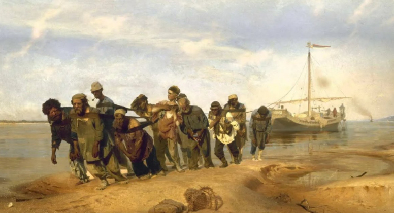 Бурлаки на Волге, Репин, 1873 год