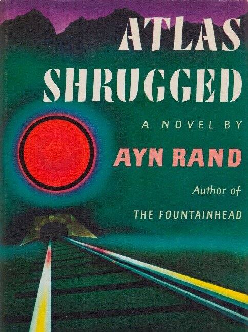 * Оригинальная обложка книги Атлант расправил плечи