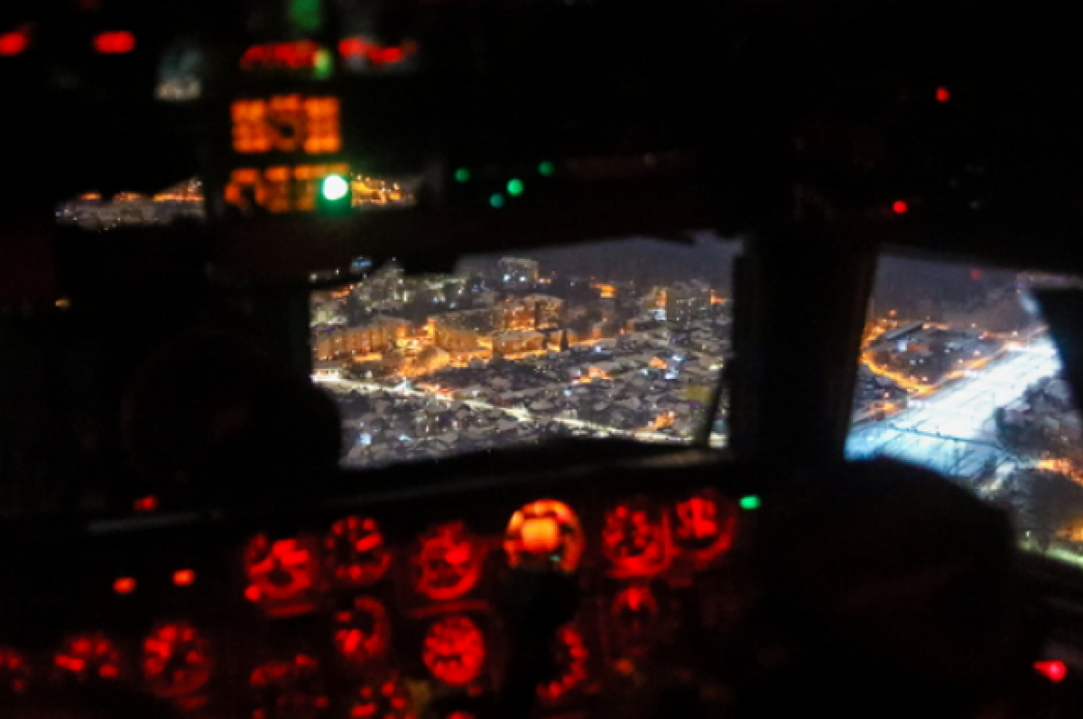    В небе над Тверью проводились ночные полёты на самолетах Ил-76