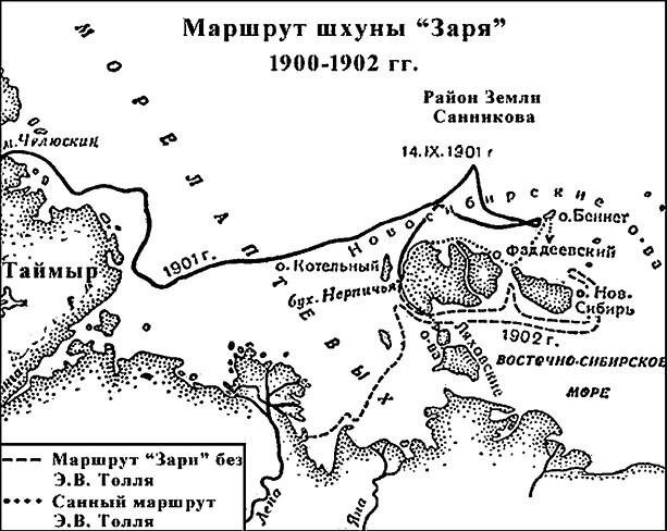 Маршруты экспедиции Толля