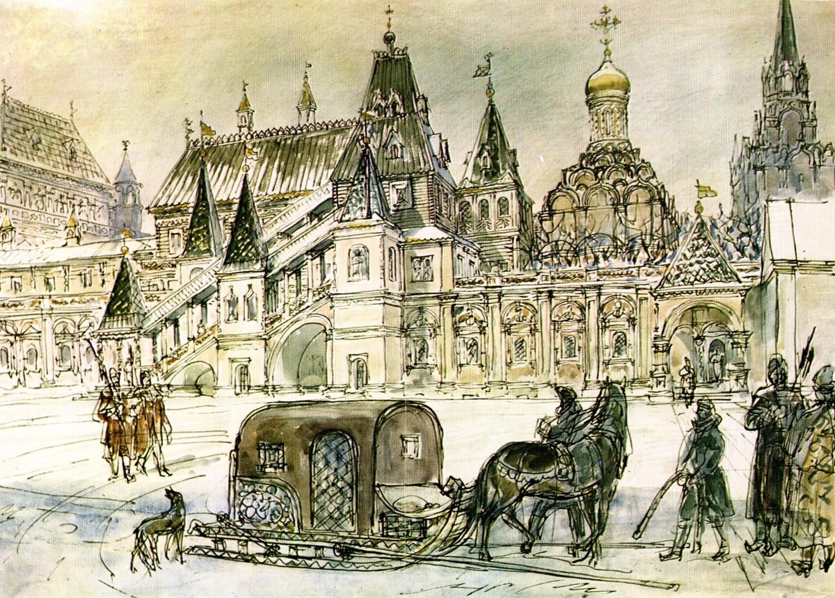 Рисунок древняя москва