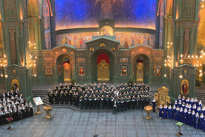    Рождественский хоровой собор в главном храме ВС РФ в Подмосковье © Министерство обороны Российской Федерации