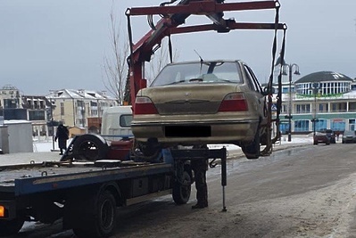    Эвакуация машин в центре Ногинска © Пресс-служба администрации Богородского г.о.
