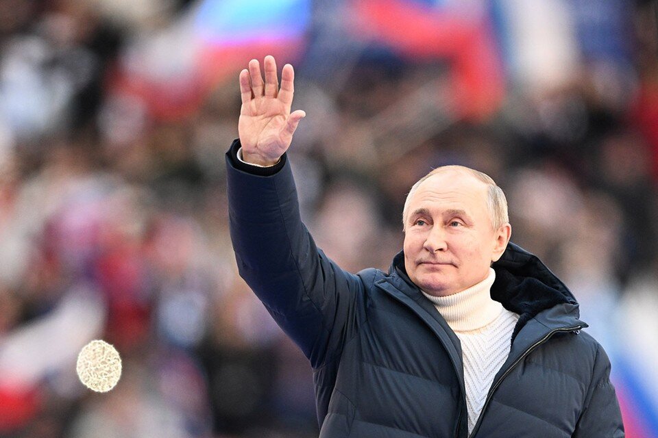     Президент России Владимир Путин, как ожидается, выступит с обращением на концерте в "Лужниках" 22 февраля 2023 года. Фото: Рамиль Ситдиков/POOL/ТАСС