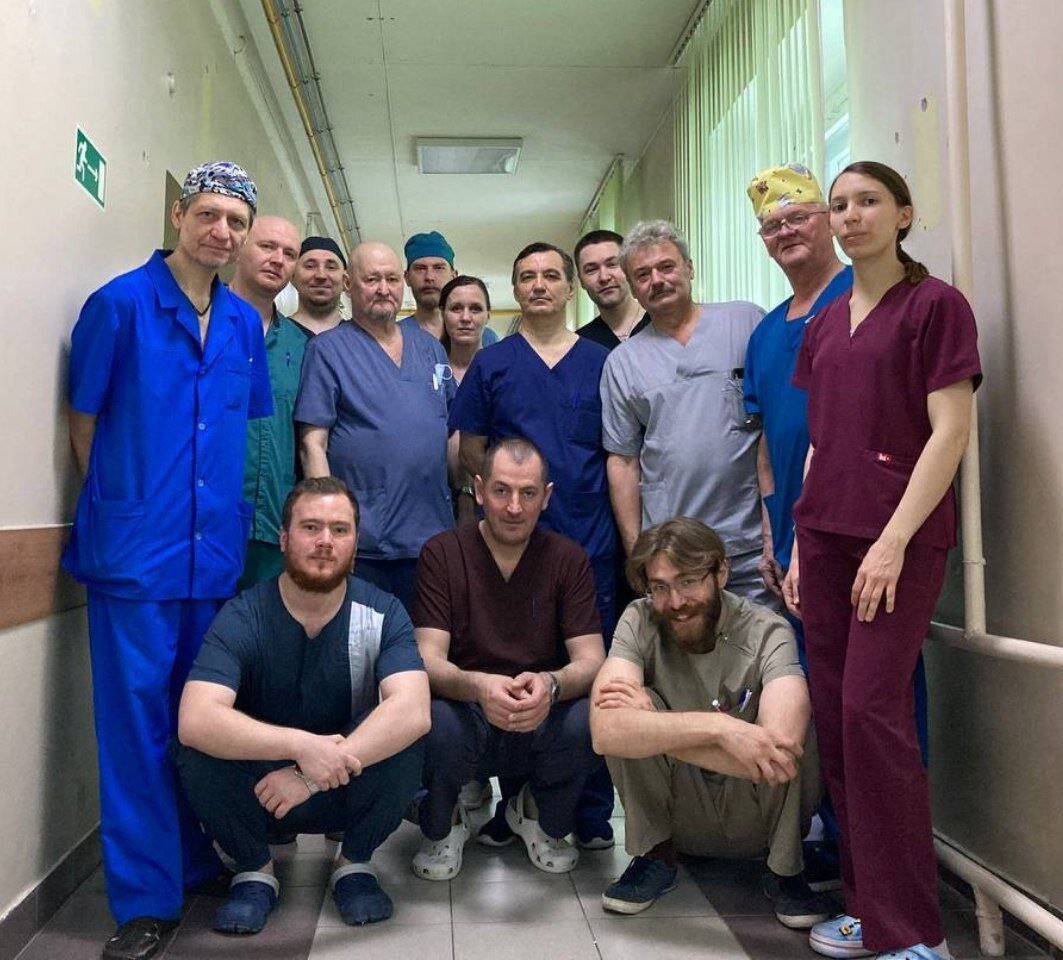 Коллектив отделения анестезиологии и реанимации Томской областной клинической больницы