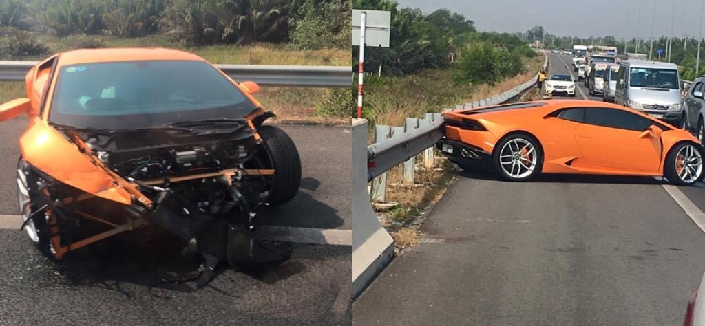 Lamborghini Huracan горит