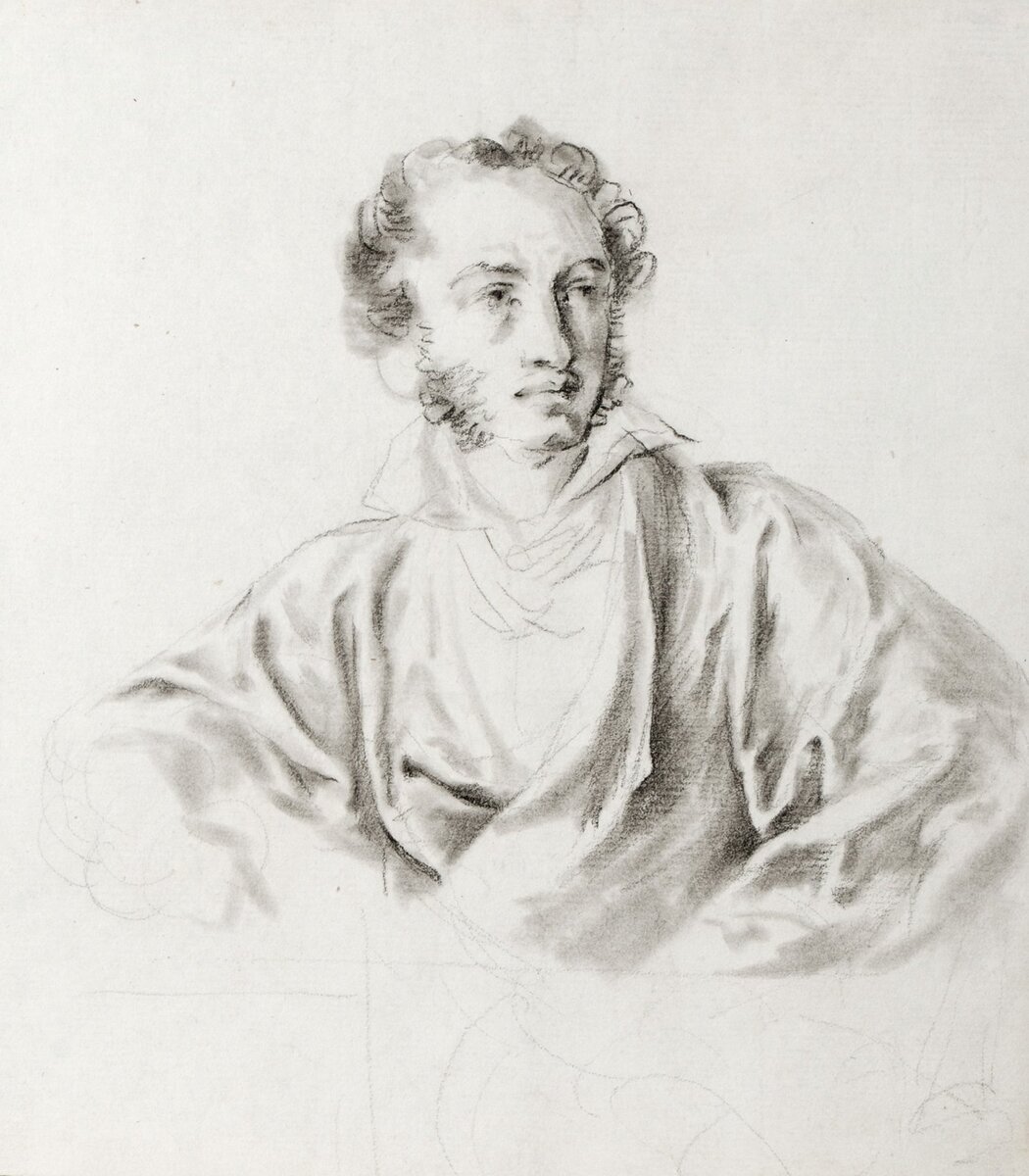 В. Тропинин. Пушкин Александр Сергеевич. Этюд к портрету. 1827 год. Всероссийский музей А.С. Пушкина