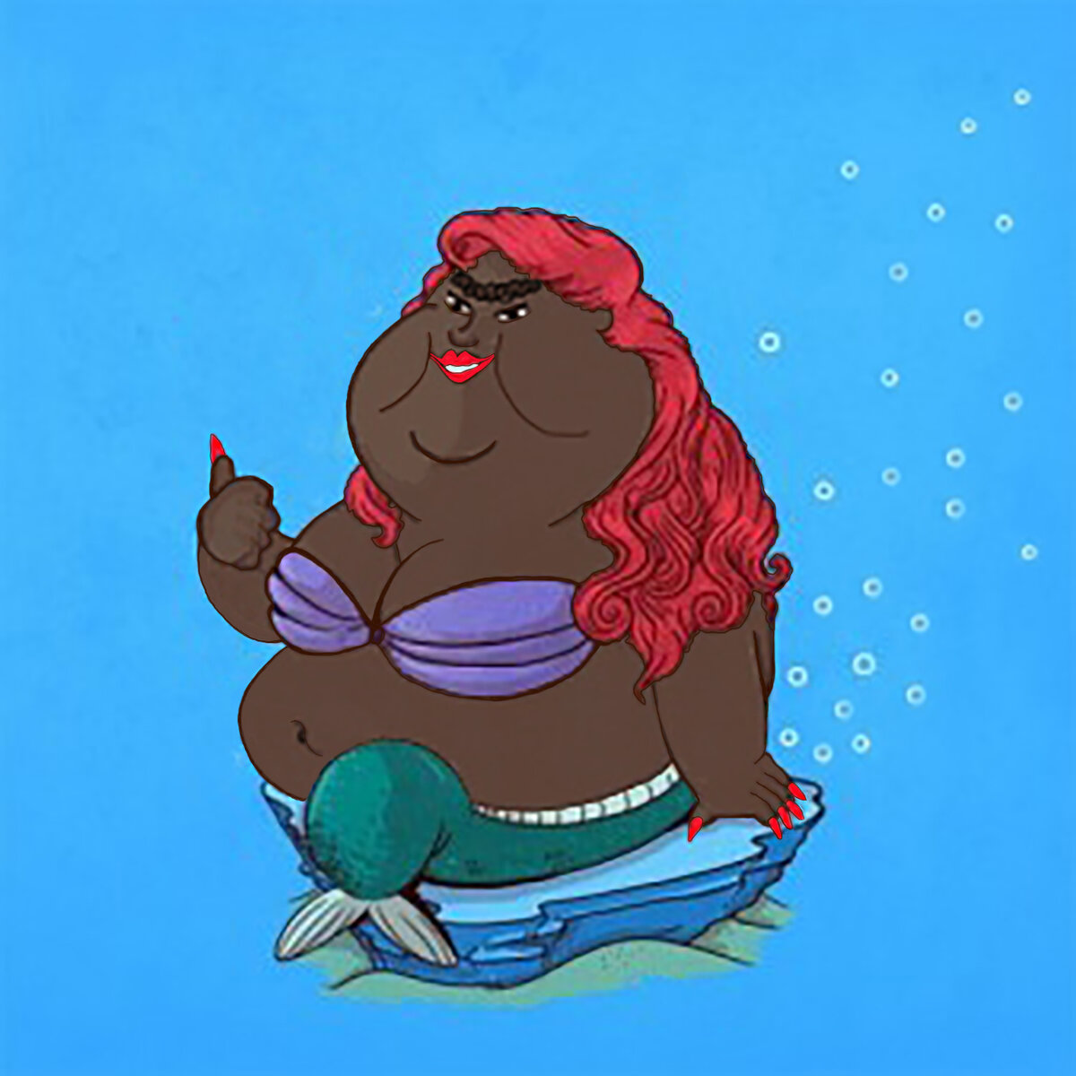 Русалочка. (Картинку автор нарисовал в фотошопе)