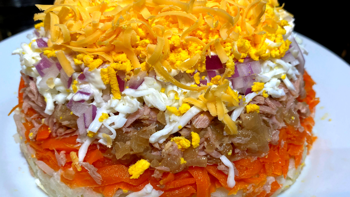 Салат мимоза. Фото автора 