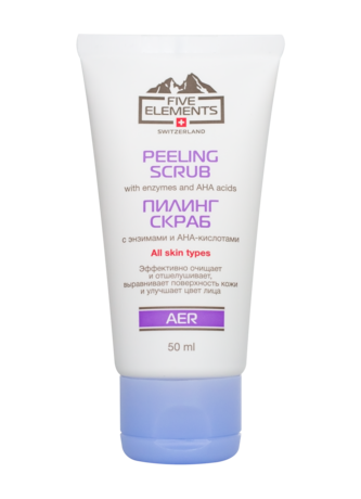 Пилинг-скраб с энзимами и АНА-кислотами Five Elements Aer от «РИВ ГОШ»,