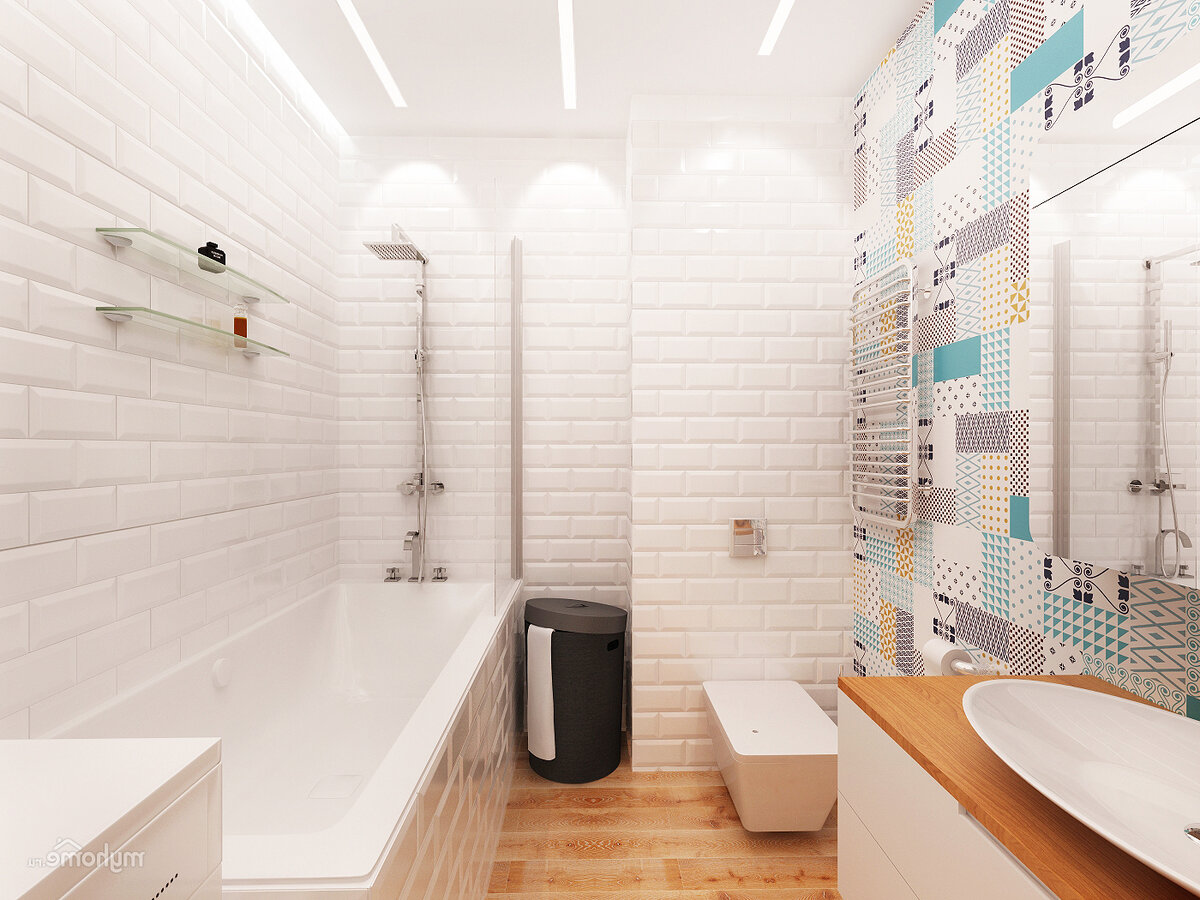 Яркая плитка: с чем комбинировать в интерьере ванной комнаты?