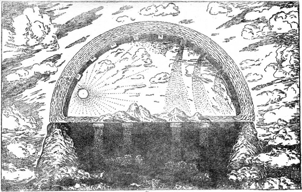 Вариант изображения плоской Земли.