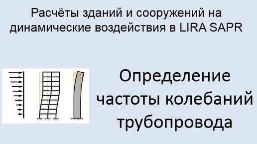 Расчёт на динамические воздействия в Lira Sapr Урок 4 Колебания трубопровода