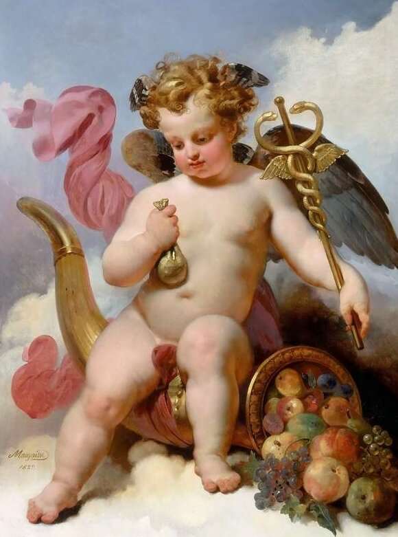«Маленький Меркурий, аллегорически изображающий торговлю», Мозес Жан-Батист. Лувр, Париж.