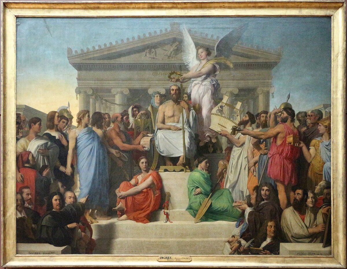 Жан Огюст Доминик Энгр. Апофеоз Гомера. 1826 г.–1827 г.