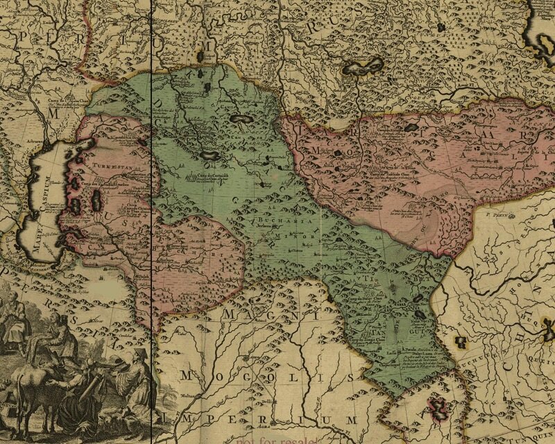 Карта Джунгарского ханства [первая половина 18-го века]. Источник: Wikimedia Commons