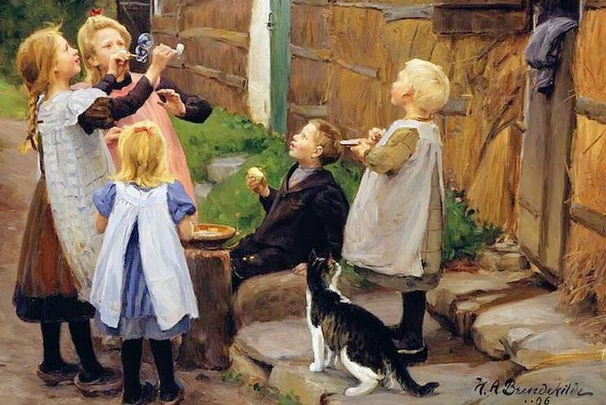 «Мыльные пузыри», Г.А. Брендекильде. 1906 / Wikimedia Commons