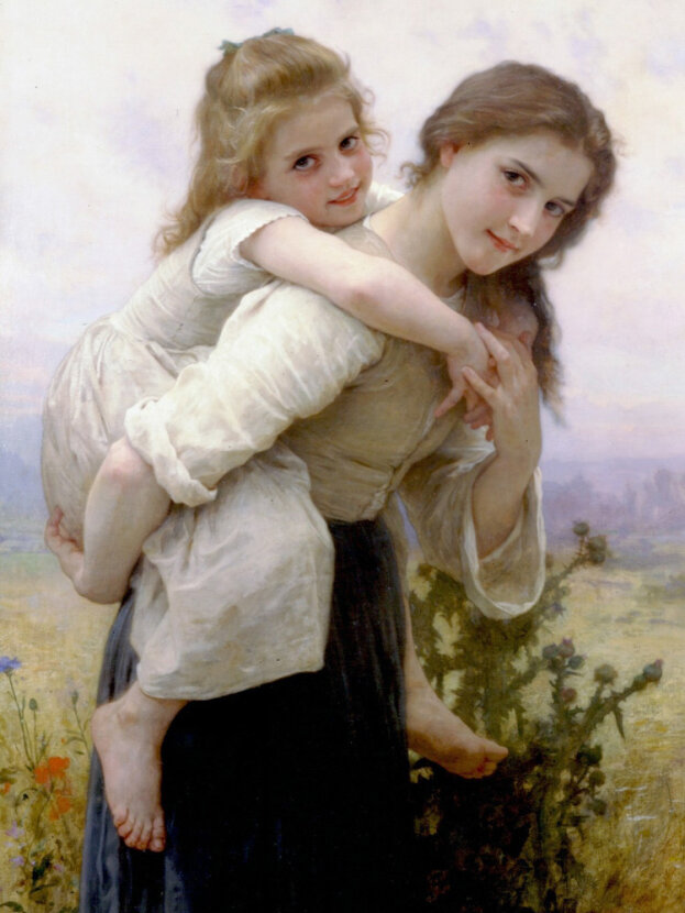 Художник   Бугро  Вильям  ''Приятная  ноша'''