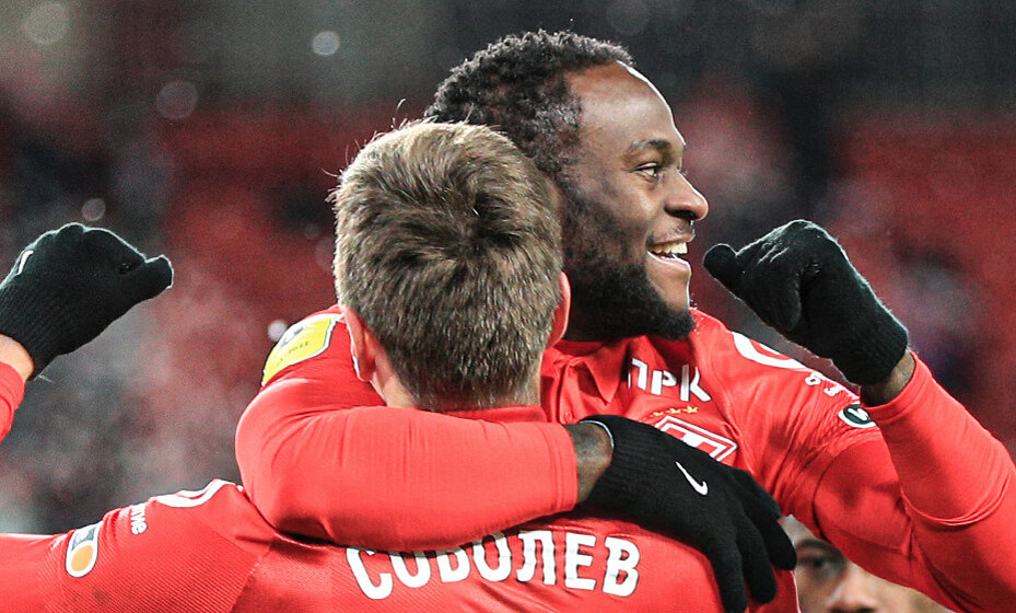    Связка Мозес - Соболев снова работает у «Спартака». Фото: ФК «Спартак»