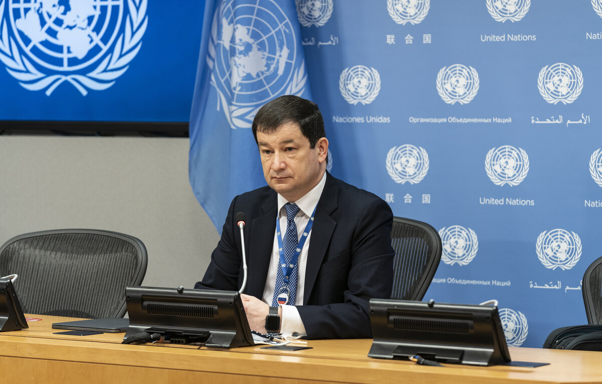    Первый заместитель постоянного представителя России при ООН Дмитрий Полянский  Lev Radin/Sipa USA via Reuters Connect